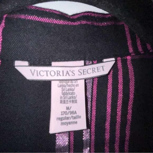 Victoria’s Secret Button Front Long Sleeve Drawstring Pajama Loungewear Pant Set - Picture 3 of 9